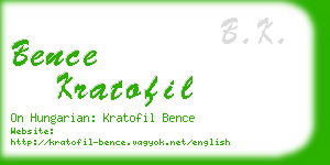 bence kratofil business card